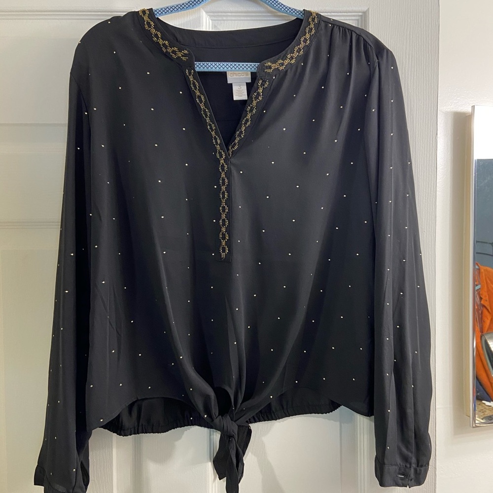 Chico’s beaded blouse!